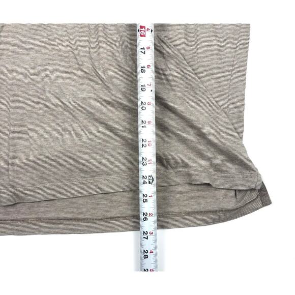 Peter Millar Crown Soft Golf Polo Shirt Mens Large Brown Striped - Picture 5 of 7